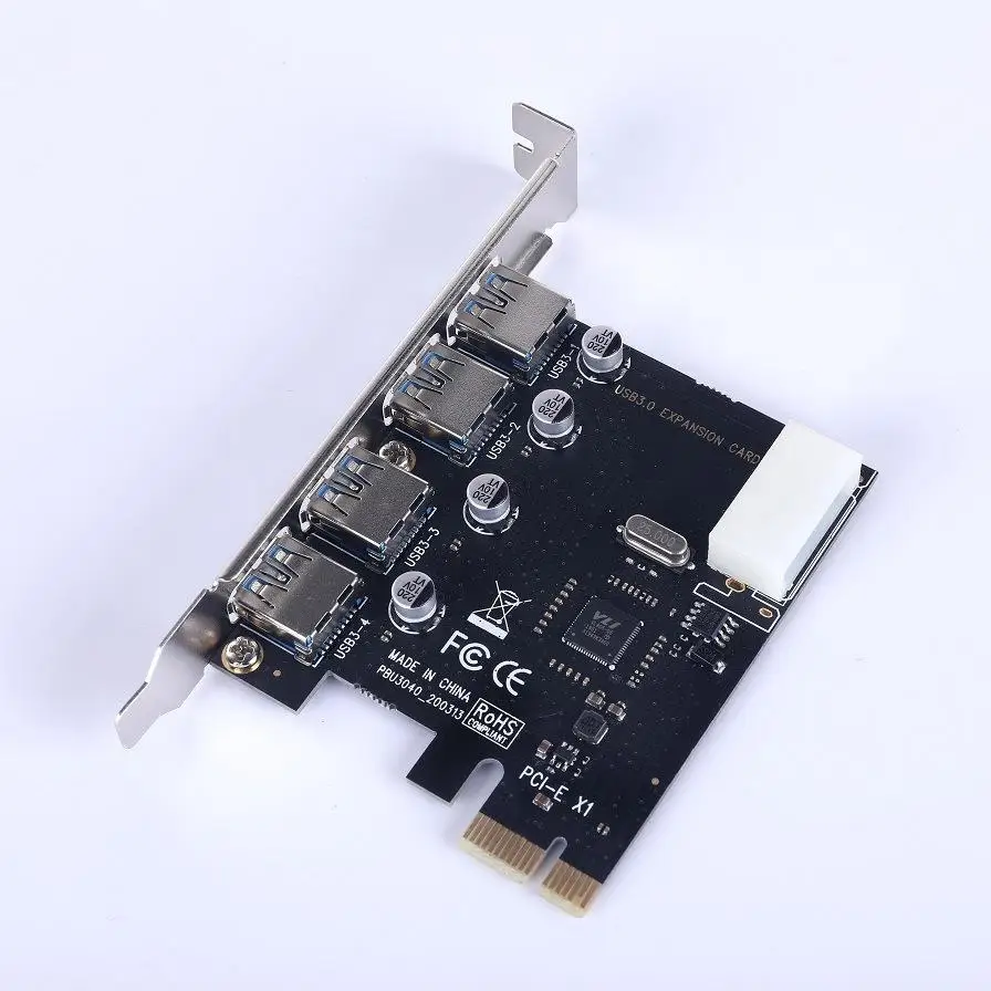 

PCI-E Расширительная карта с 2 портами USB 3,0, PCI Express адаптер для настольного ПК, компьютера, скорость Gbps для настольного компьютера