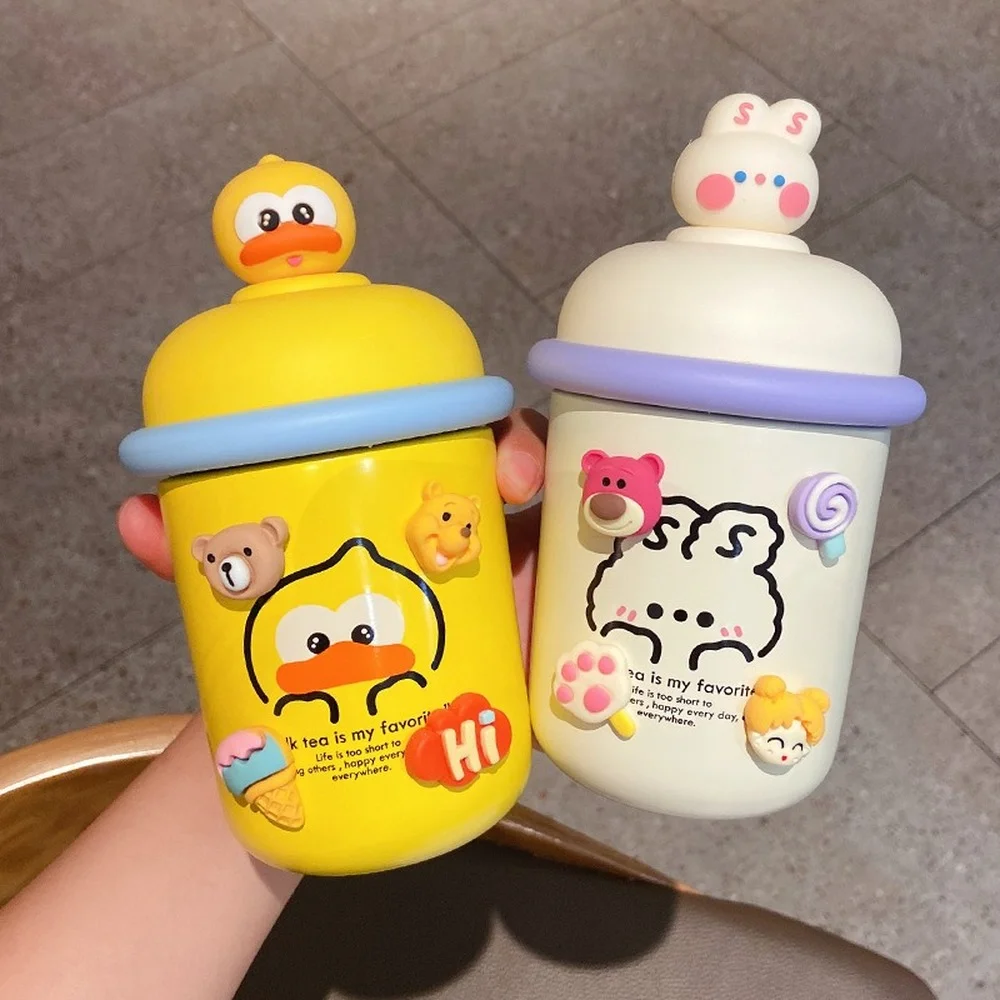 

New 350ml Children's Thermos Mug 316 Stainless Steel Student Water Cup Girl Outdoor Travel Portable Big Belly Cup Gift Cup