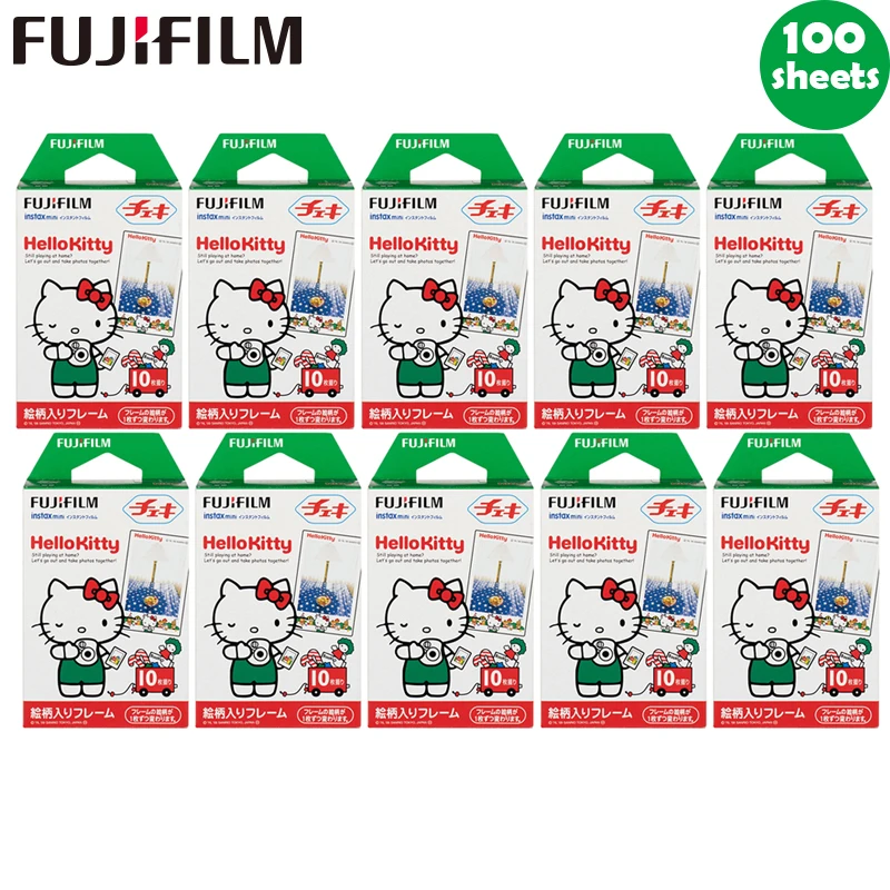 10 100 листов Fujifilm Instax Mini Film 11 8 9 Hello kitty для Fuji 7s 25 26 70 90 Instant Camera SP 1 2|Фотоплёнка| |
