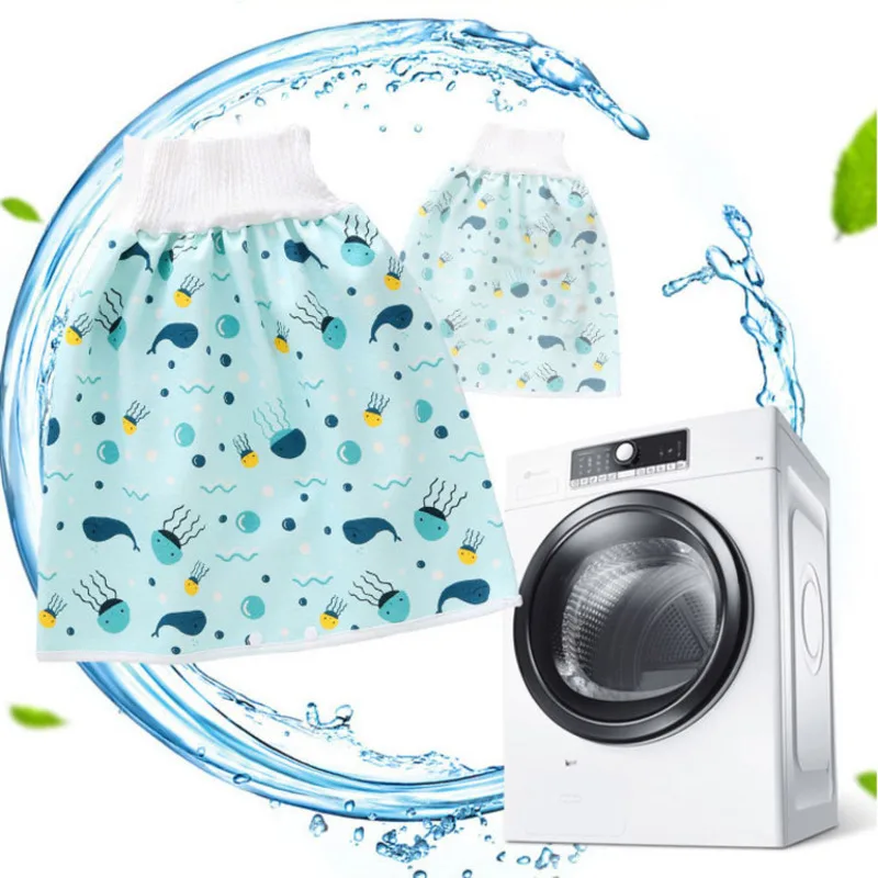 Удобные многоразовые подгузники для взрослых детей Шорты юбки 2 в 1 Штаны