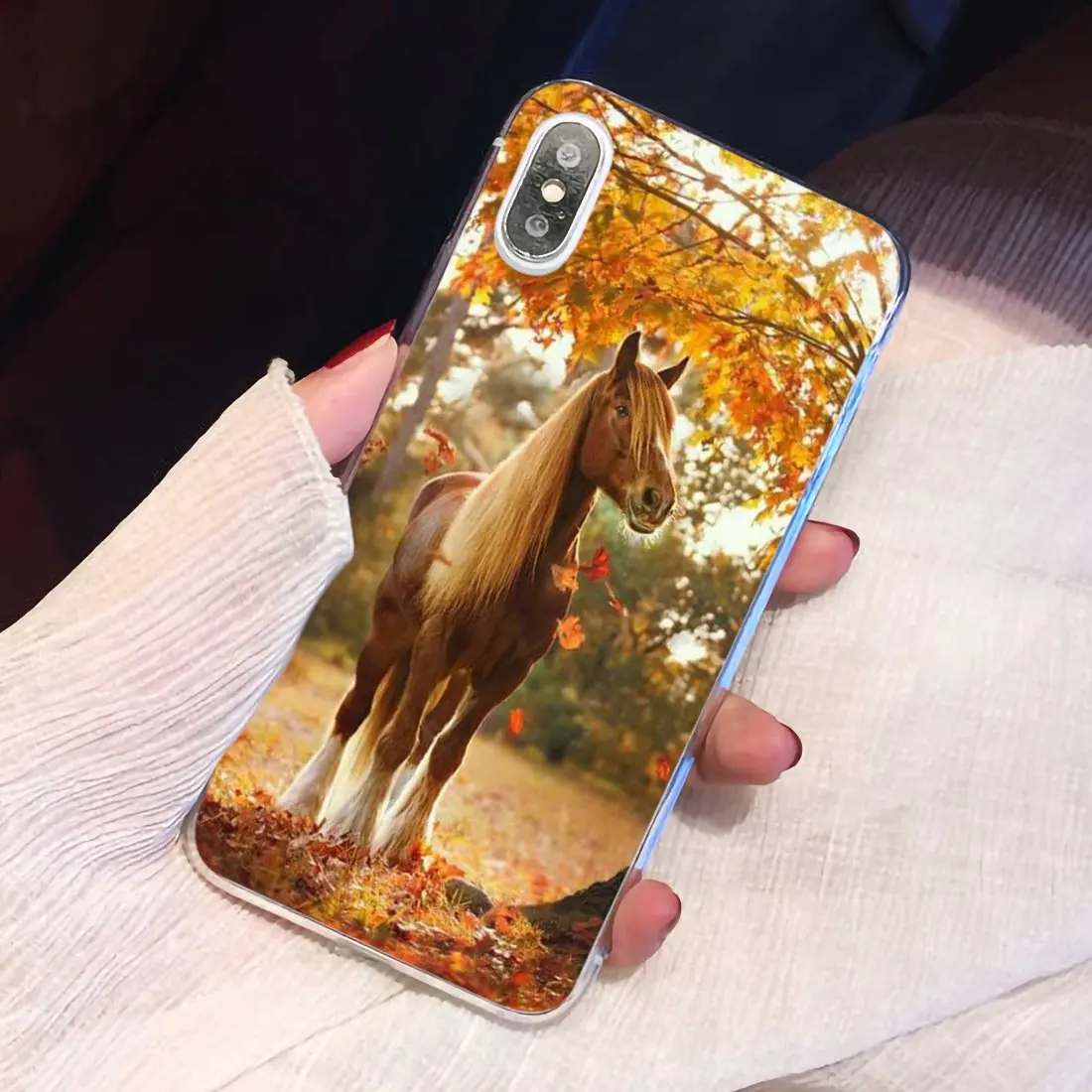 Для Samsung Galaxy J1 J2 J3 J4 J5 J6 J7 J8 Plus Prime 2015 мягкий чехол сумка Лошадь теленок Cremello Native Pony |