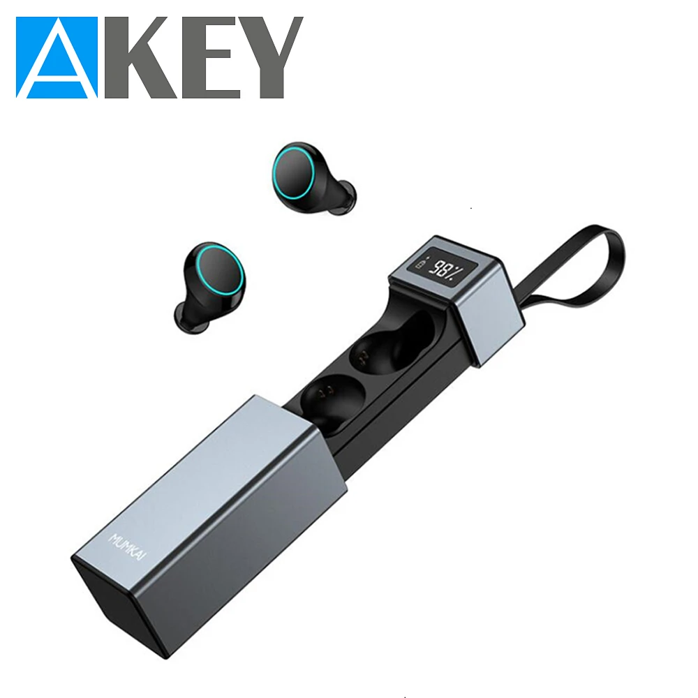 AKEY отпечатков пальцев сенсорное управление беспроводной Bluetooth 5 0 наушники TWS HiFi 6D