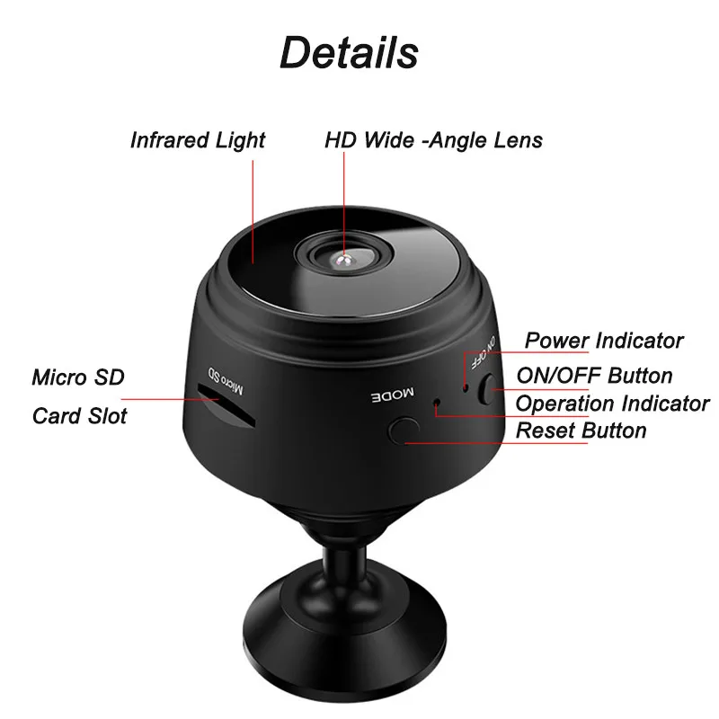 

1080P hd Mini WIFI IP Camera USB Charge Wireless Home Security Dvr Night Vision Motion Detect Mini Camcorder Loop Video Recorder