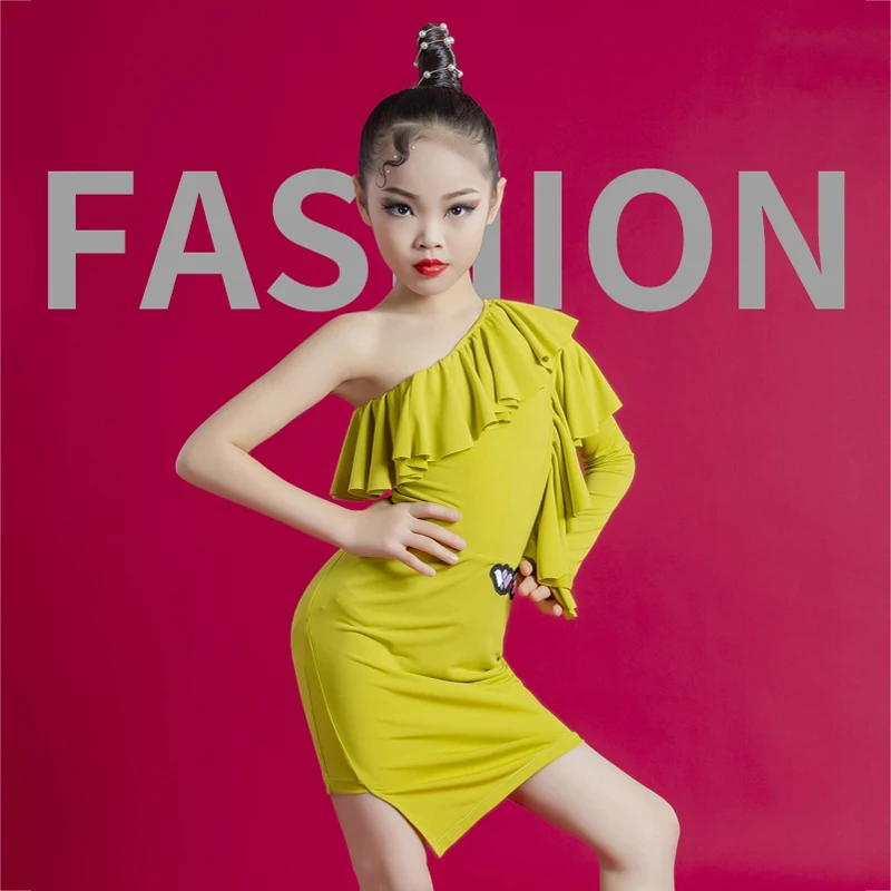 

Платье детское летнее с оборками и одним рукавом, SL4703