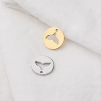 stainless steel round mermaid tail charms for diy making necklace earring bracelets metal mermaid tail pedant mirror polish20