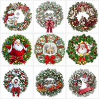 5d snowman diamond painting christmas wreath diamond embroidery cartoon santa claus cross stitch winter house mosaic home decor