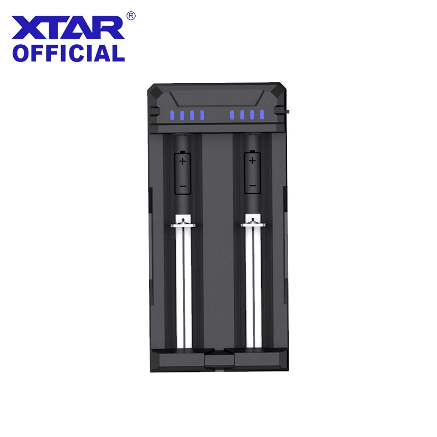 

XTAR Battery Charger Charging For AAA AA Rechargeable Batteries 2 Slots Charger FC2 Li-ion NiMH NiCD 21700 18650 Battery Charger