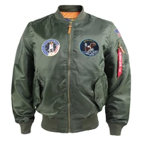 2021 new autumn apollo mission patches bomber flight jacket men air force pilot army baseball coats windbreaker homme clothing