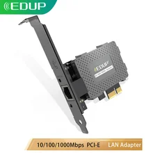 EDUP Ethernet Gigabit LAN Adapter Protective Cover 10/100/1000Mbps Network Card PCI-E RJ45 Converter Wake On Function for the PC