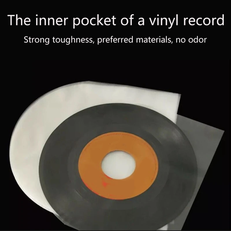

Vinyl Record Inner Sleeves 50x Made from High Premium PE Album Covers with Round Corners for Easy Insert Slim Record