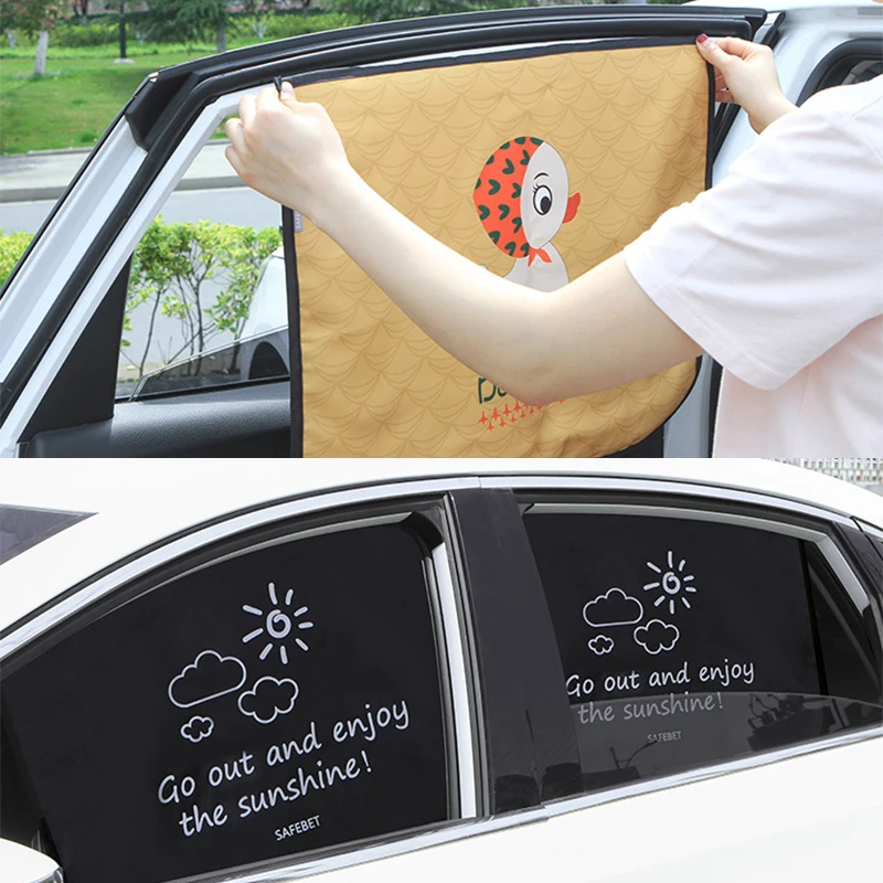 

Magnetic Curtain In The Car Window Sunshade Cover Cartoon Universal Side Window Sunshade UV Protection For Kid Baby Children