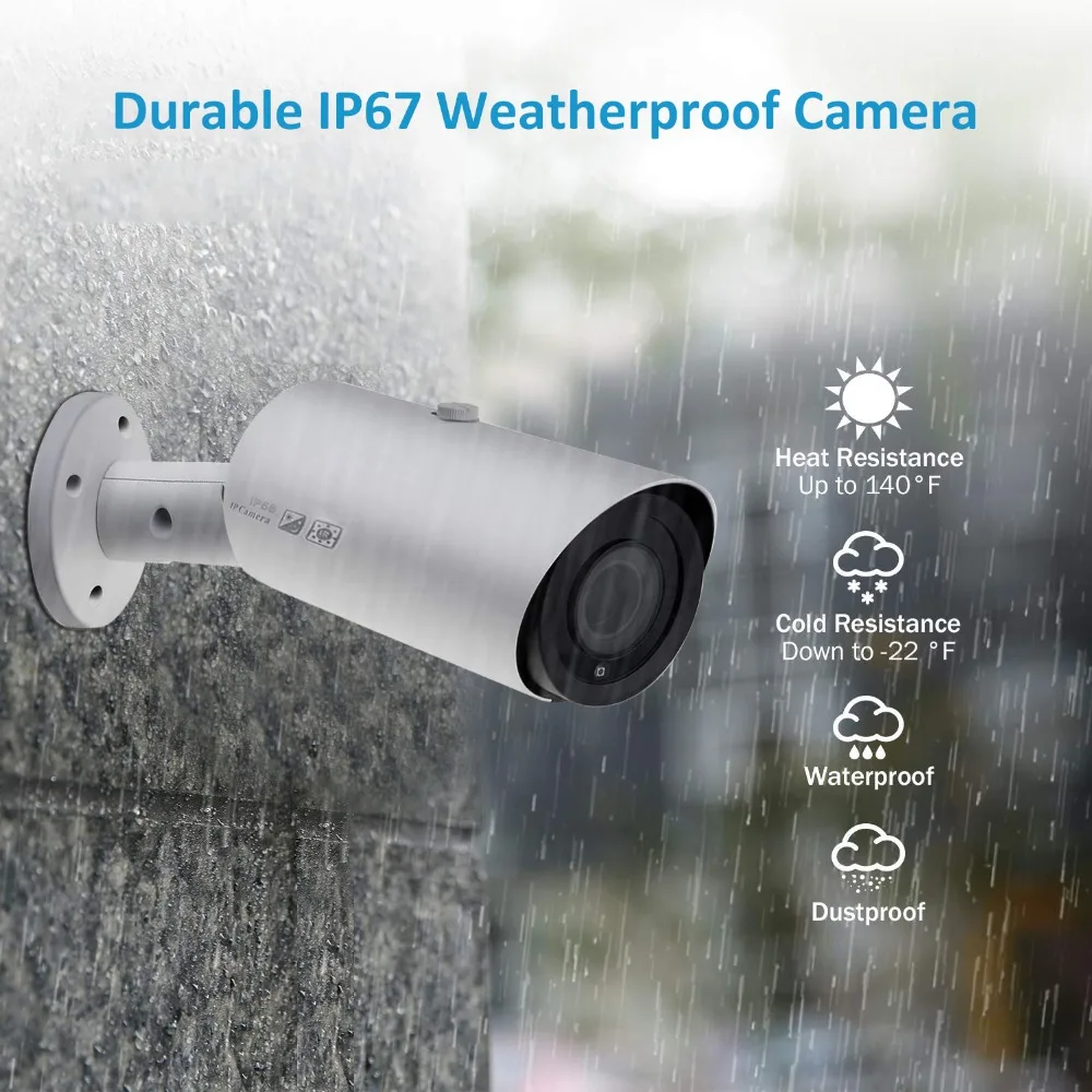 UniLook(совместим с Hikvision) 8MP пуля POE IP камера с sd-картой слот в/Открытый безопасности IP66 ночного видения H.265 ONVIF