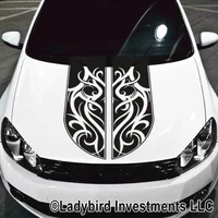 for tribal scroll rally hood stripes decal universal fits most cars and trucks