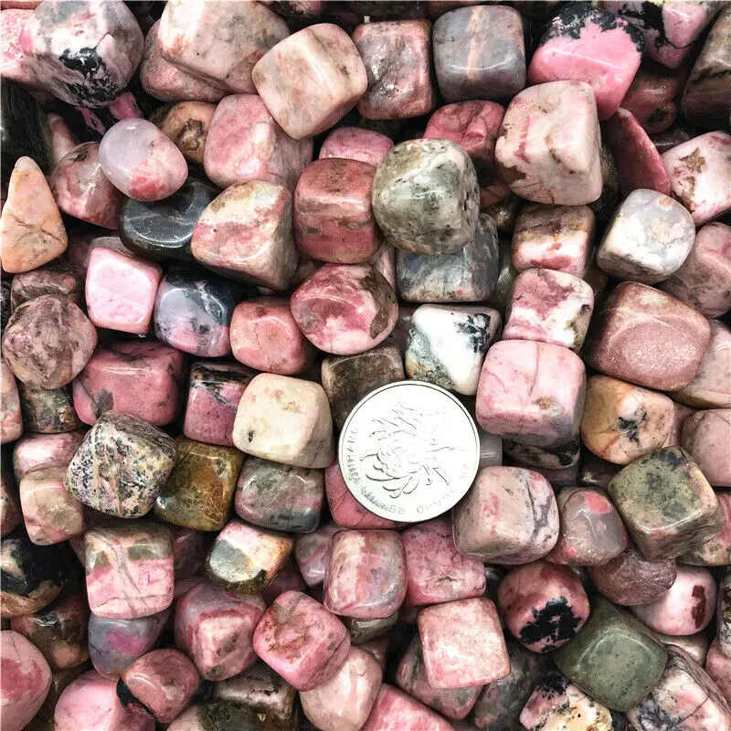 

Drop Shipping 100g 10-15mm Natural Rhodonite Stone Polished Gemstone Rocks Mineral Specimen Natural Stones and Crystals