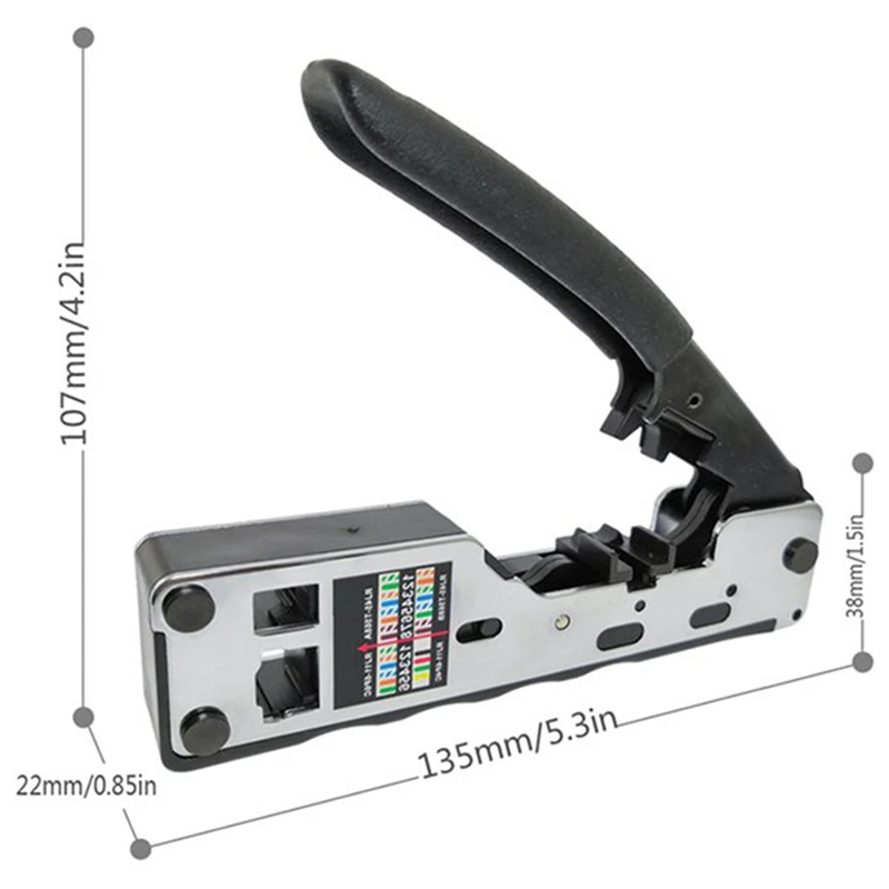 

Combo Network Rj45 Tool Telecom Crimping Crimper for Cat7 Cat6A Cat5 Rj11 Rj12 Modular Plugs Metal Clips Pliers Tool