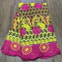 nigerian ankara african wax prints fabric high quality water soluble embroidery guipure cord lace fabric