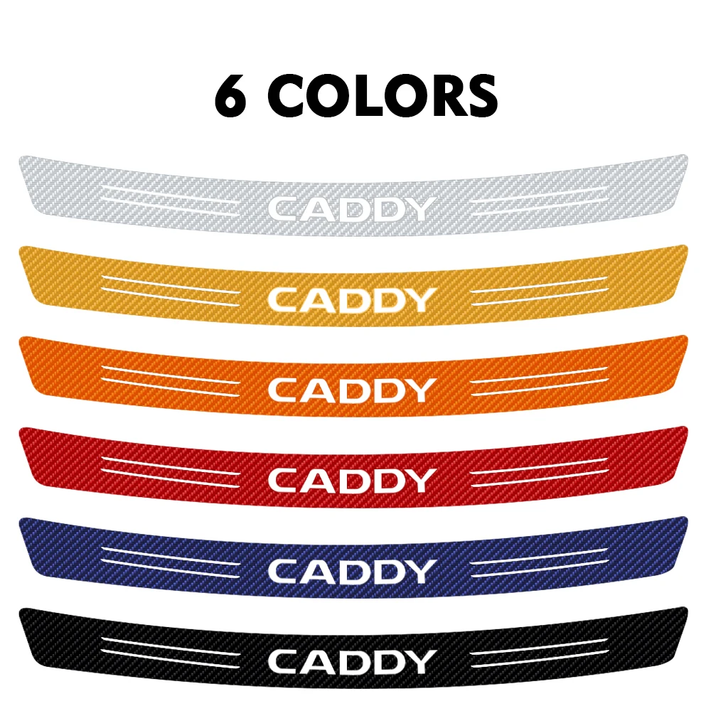 Автомобильные наклейки для защиты заднего бампера карбоновые Volkswagen Caddy Golf Passat Jetta