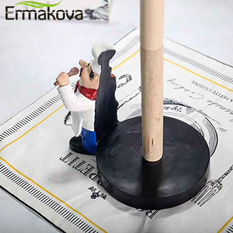 ERMAKOVA смолы шеф-повар двухслойный бумажный держатель для полотенец статуэтки