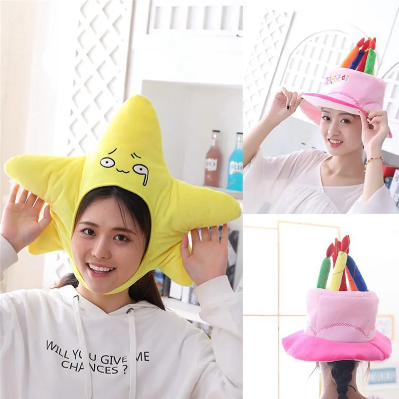 Принт с героями мультфильмов Kawaii шляпа животными косплей костюм реквизит