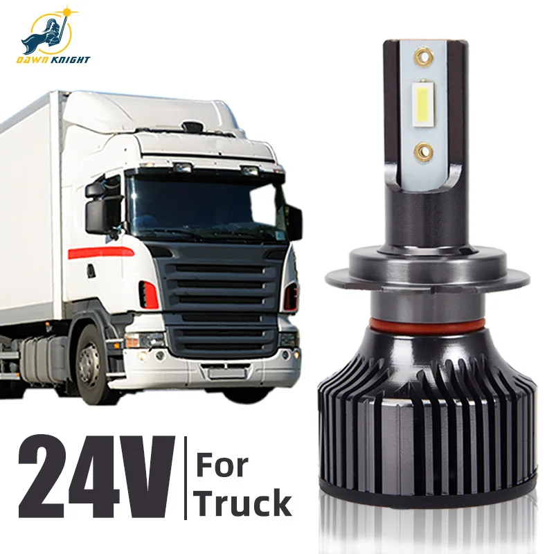 2 шт 24 Вт светодиодные лампы для светильник грузовик H4 H7 H1 H3 H11 6000K Led 24V ближнего