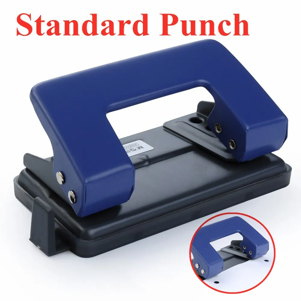 

M&G 6mm Diameter Can Use 10 Pages Two Hole Standard Puncher Paper Punch Punching Machine with Ruler Random Color ABS92646