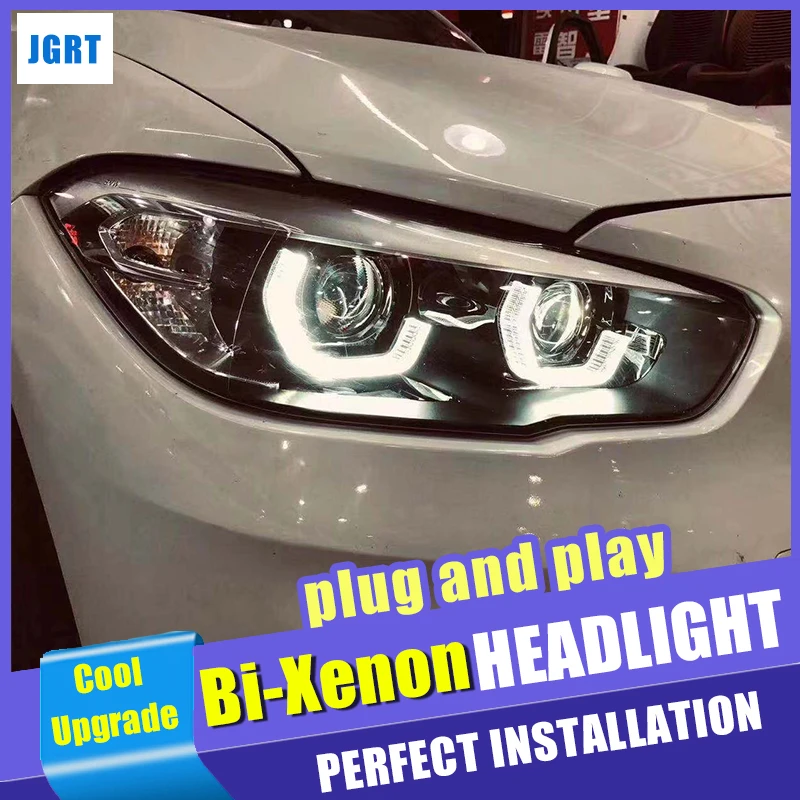 Новые фары автомобиля Стайлинг для BMW 1 серии F20 2017-2019 двойной луч объектив