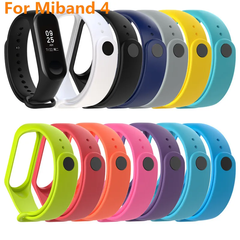 Ремешок силиконовый для Xiaomi Mi Band 4 сменный браслет мужчин и женщин