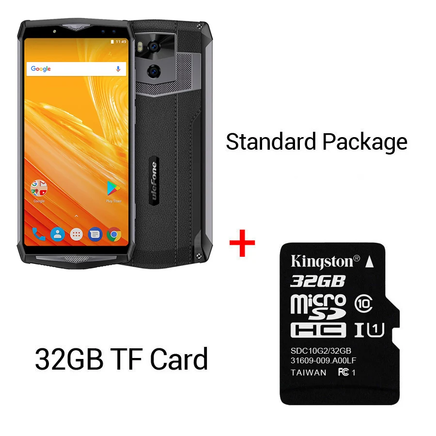 Black N 32GB Card Ulefone power 5 Face ID Беспроводная зарядка Android 8,1 MTK6763 Восьмиядерный 18:9 6,0 ''FHD 6 ГБ ОЗУ 64 Гб ПЗУ 13000 мАч мобильный телефон - Цвет: Black N 32GB Card