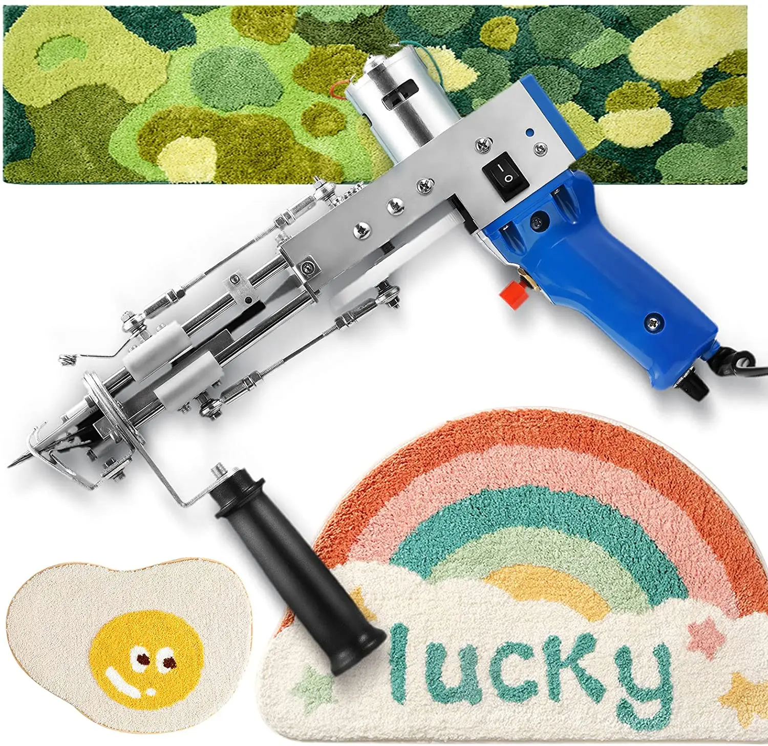 

Electric Carpet Tufting Gun Cut Pile and Loop Pile 2 in 1 Carpet Rug Guns Carpet Weaving Knitting Machine for DIY, Knitting