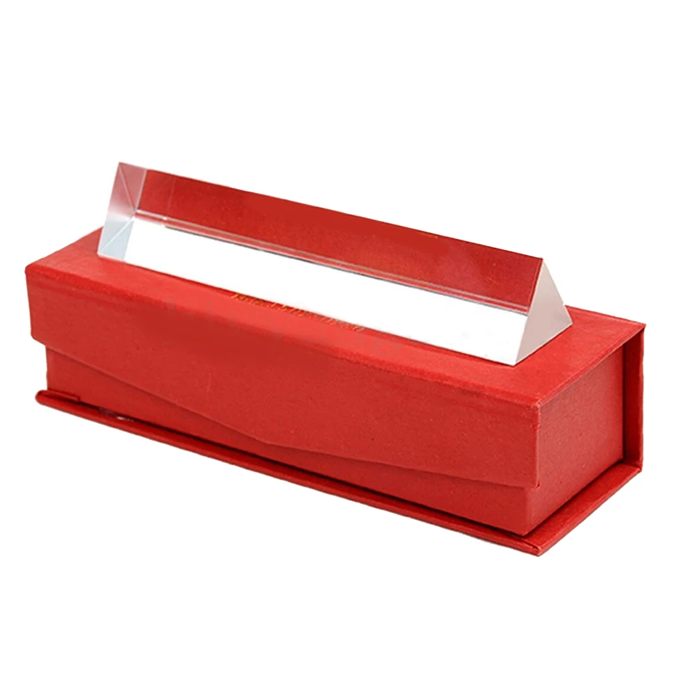 6'' Optical Glass Triple Triangular Prism In Box Physics Teaching Light Spectrum Drop Ship Support Home Decor | Дом и сад