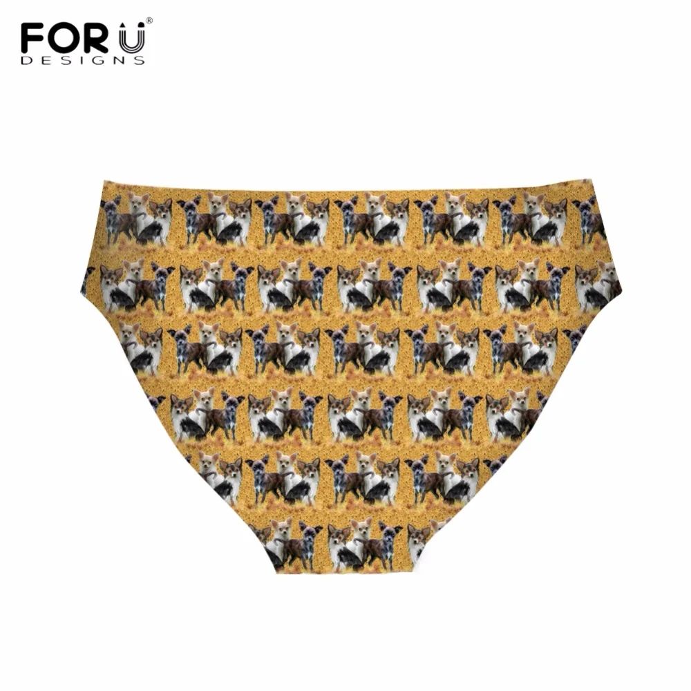 

FORUDESIGNS Cute 3D Animal Chihuahua Printed Women Sexy Panties Stylish Bodybuilding Female Summer Underwear Ultra-thin Lingerie