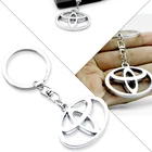 Металлический серебристый автомобильный брелок для ключей, автомобильные аксессуары для Toyota Corolla Yaris Rav4 Avensis Auris Camry C-hr 86 Prius, автомобильные аксессуары