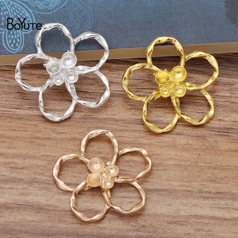 

BoYuTe оптовая продажа 20 шт металлический сплав 33 мм Цветок ювелирные материалы Diy ручной работы аксессуары части