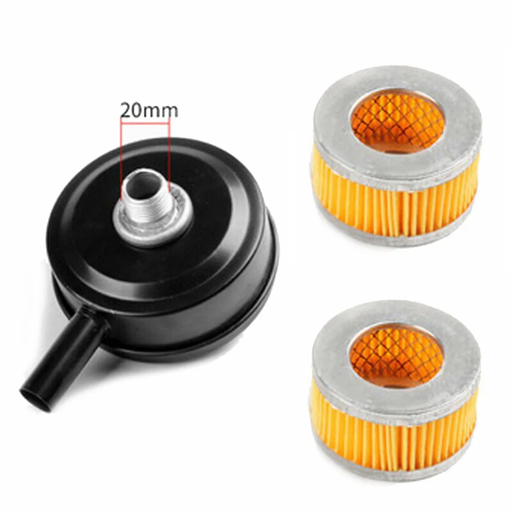 

Air Compressor Intake Muffler 20mm Thread Metal Silencer Black 1pc Spare Filter Element For Admitting Port Pneumatic Parts