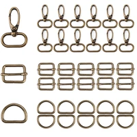 60pcs rectangle adjuster triglides slides buckle d rings and swivel snap hooks tri glide buckles for diy accessories25mm