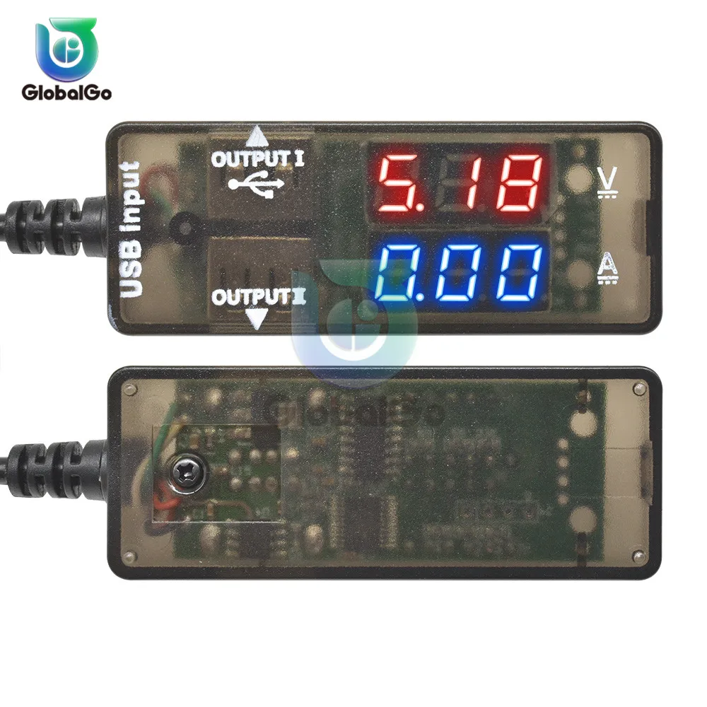 USB тестер постоянного тока измеритель напряжения 3 2 10 В амперметр ЖК дисплей