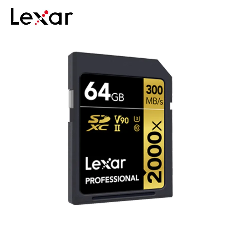 UHS-II SD-карты Lexar Professional 2000x SDHC SDXC до 300 МБ/с. класс 10 U3 V90 128 ГБ 64 32 1080p Full-HD 3D 4K SD-карта |