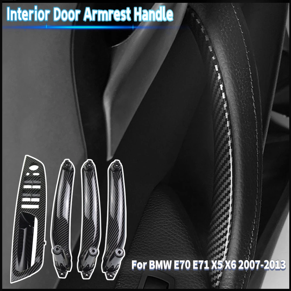 

LHD RHD для BMW X5 X6 E70 E71 Автомобильная Передняя Задняя правая левая внутренняя дверная ручка подлокотник внутренняя дверная панель накладка