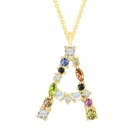 Подвеска женская из серебра 925 пробы, 26 дюймов, ожерелье с буквами пробы