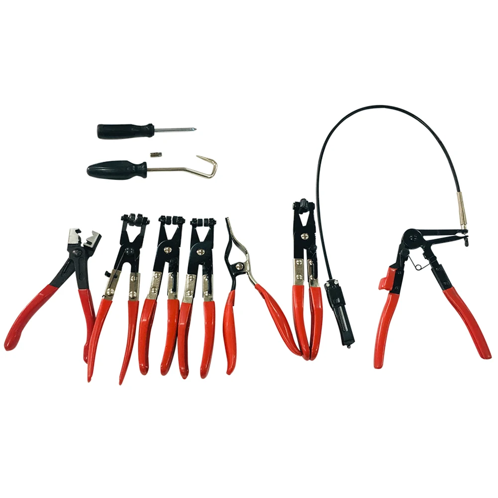 

9Pc Hose Clamp Removal Pliers Kit Set Flexible Cable Plier Mechanic Auto Tool