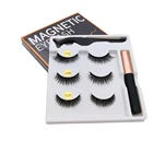 3 парыкомпл. магнитные ресницы накладные ресницы повторное использование Ресницы Водостойкая жидкая подводка для глаз с пинцетом набор для макияжа