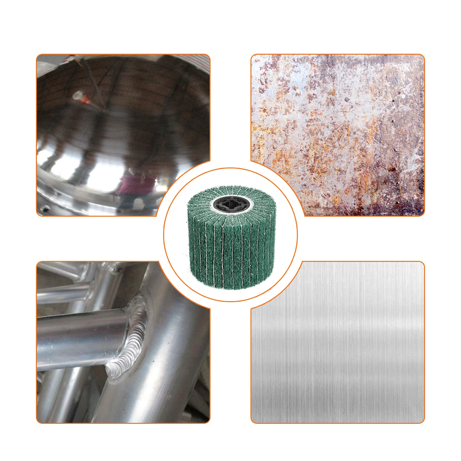 

Burnishing Wheel Stainless Steel Wheel Fiber Wheel of Motor Burnishing Polishing Wheel Compatible with Green 60# 120mm*100mm