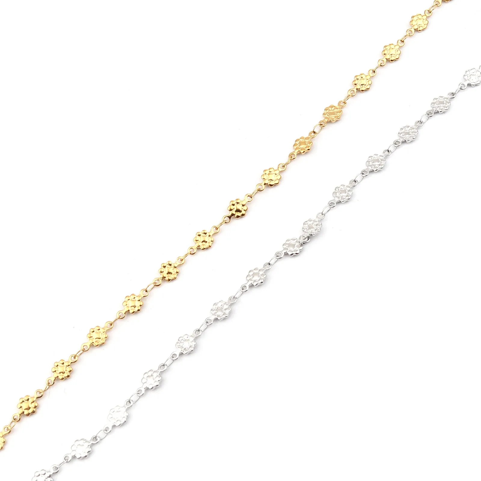 

Fashion Gold Color Flower Anklet Stainless Steel Bracelet Summer Beach Gold Color Leg Chain Women Girls Party Beach Foot Jewelry