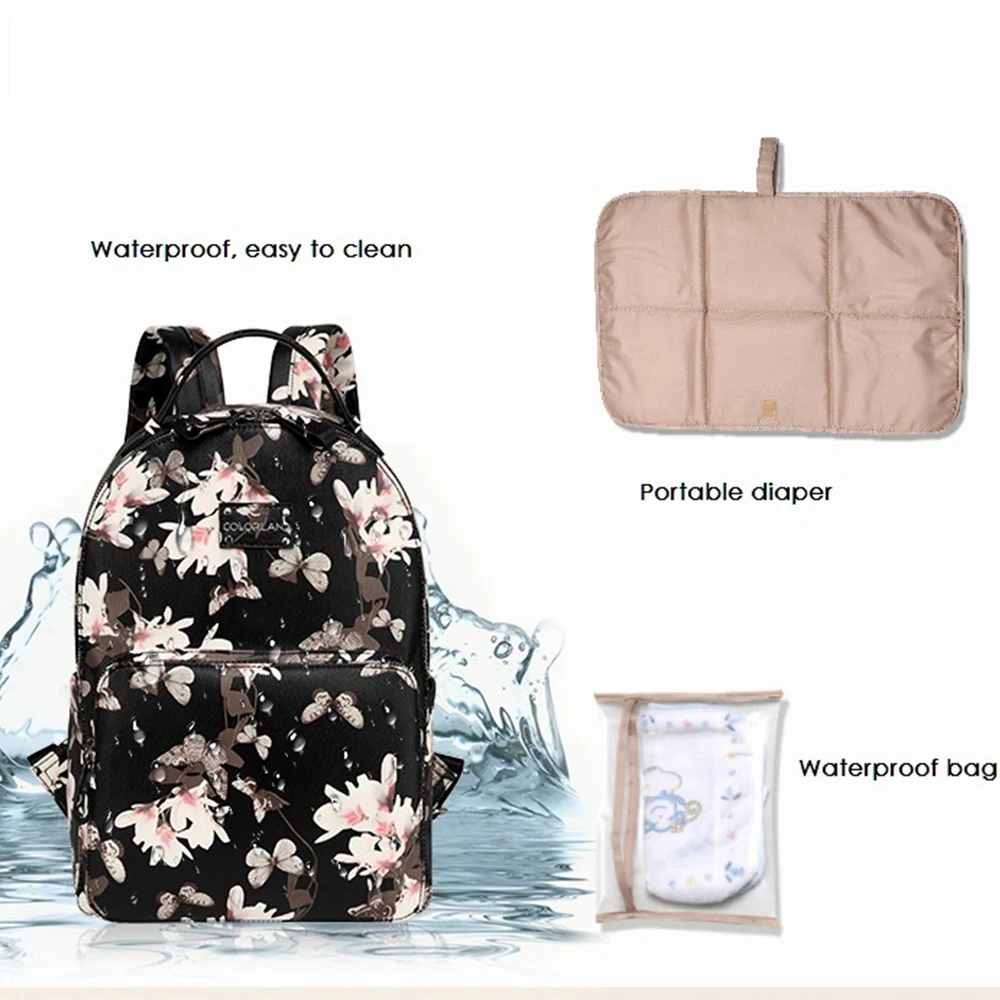 Diaper bag PU Leather fanshion baby Care Nursing mummy maternity nappy organizer brand mom backpack handbags 2018 NEW | Мать и ребенок