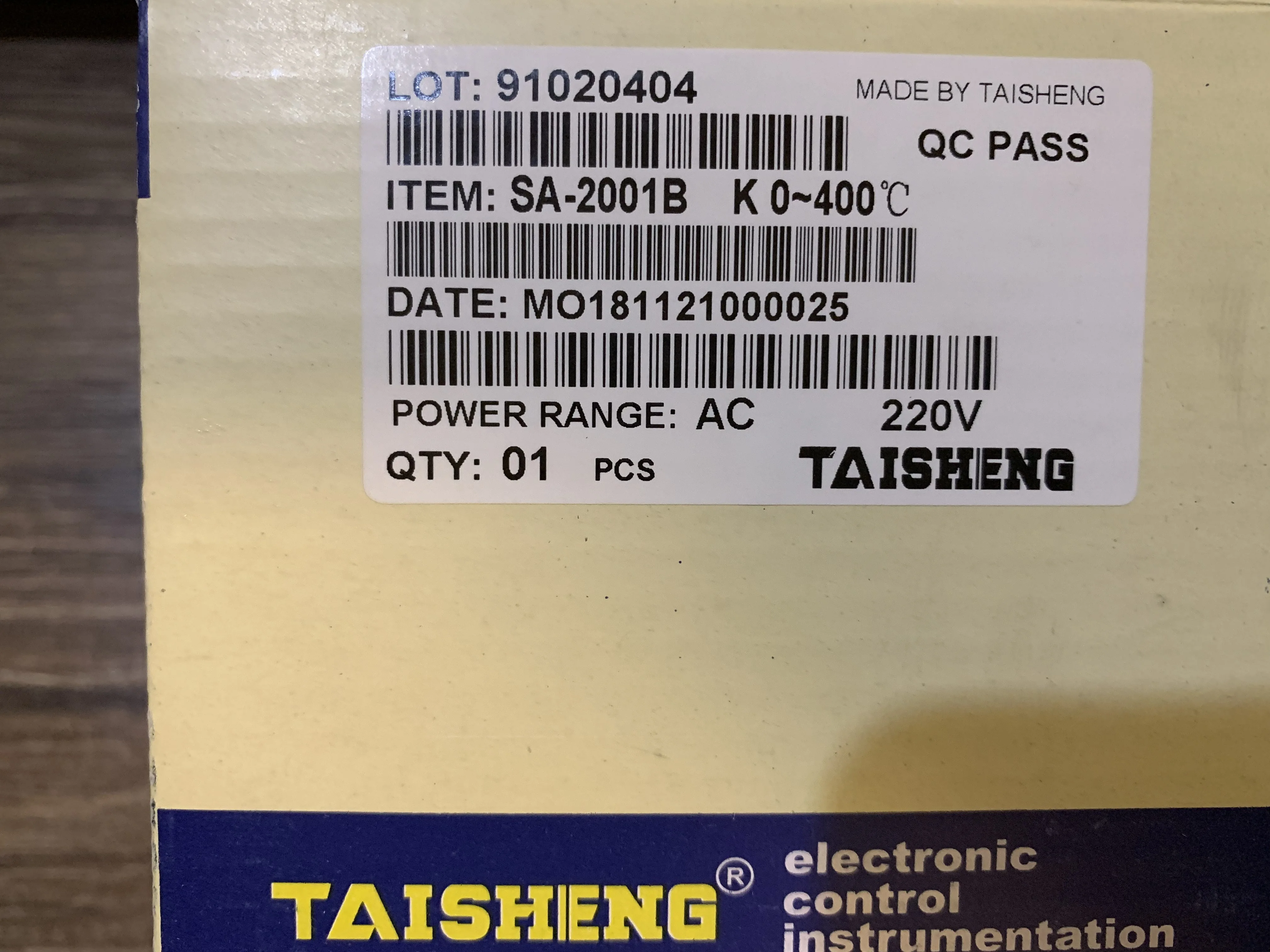 Оригинальный регулятор температуры TAISHENG Taisheng SA-2000B SA-2001B