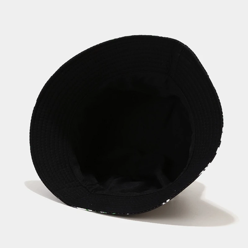 Колпачки ведра классические с черно белым принтом колпачки унисекс от солнца