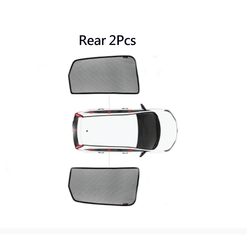 2 Rear Sunshades BARNOV, специальная автомобильная занавеска, занавески для окон, занавески, сетка, шторка, заказ для Volkswagen VW GOLF POLO TIGUAN - Цвет: 2 Rear Sunshades