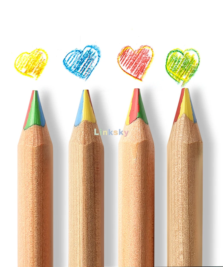 Карандаш для рисования LYRA 4 цвета натуральная древесина каждый карандаш имеет
