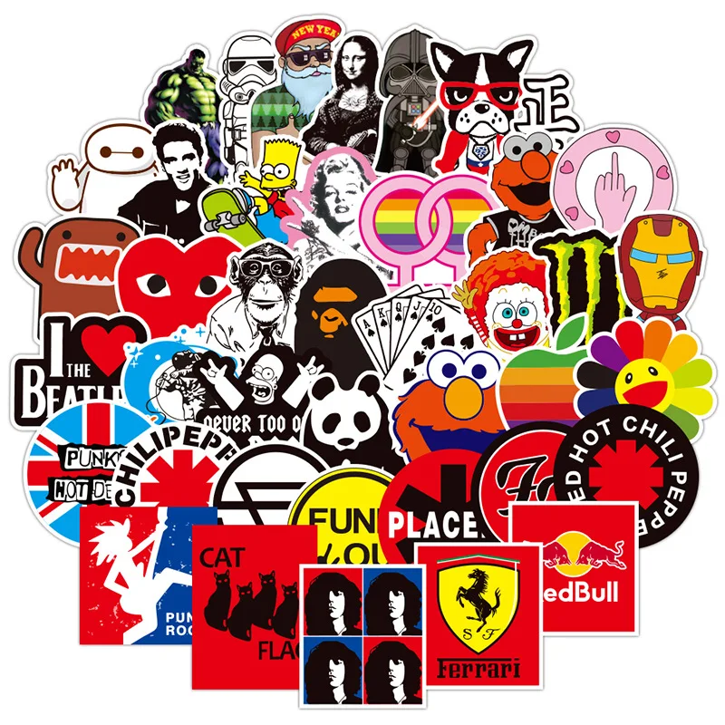 100 шт скейтборд модный бренд логотип водонепроницаемый стикер для багажа