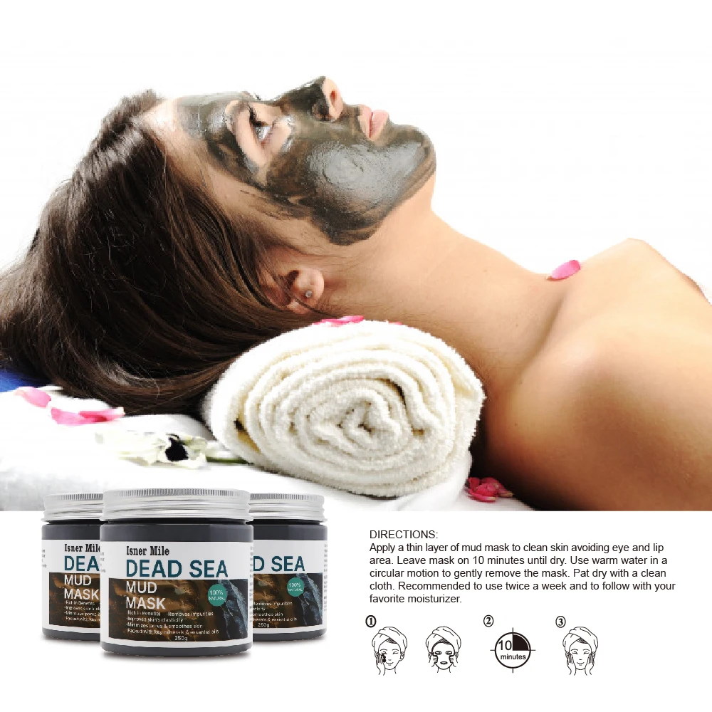 ISNER MILE розовая глиняная грязевая маска для лица акне жирная кожа Угри пор